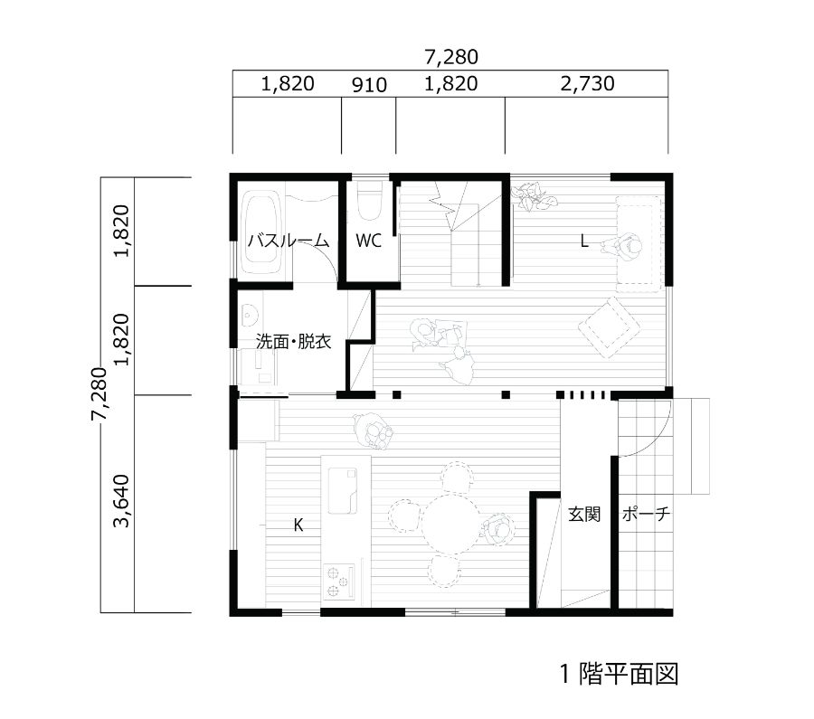 平面図:1階