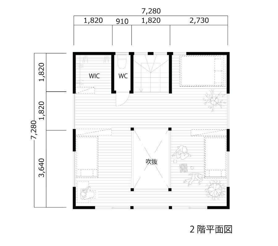 平面図:2階